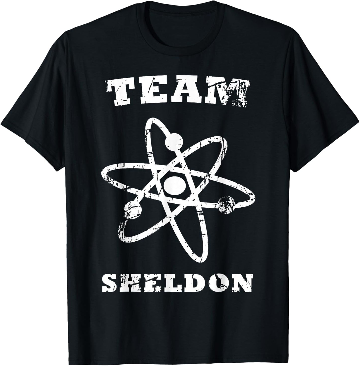 The Big Bang Theory Logo Team Sheldon Atom T-Shirt - T-Shirt | Black
