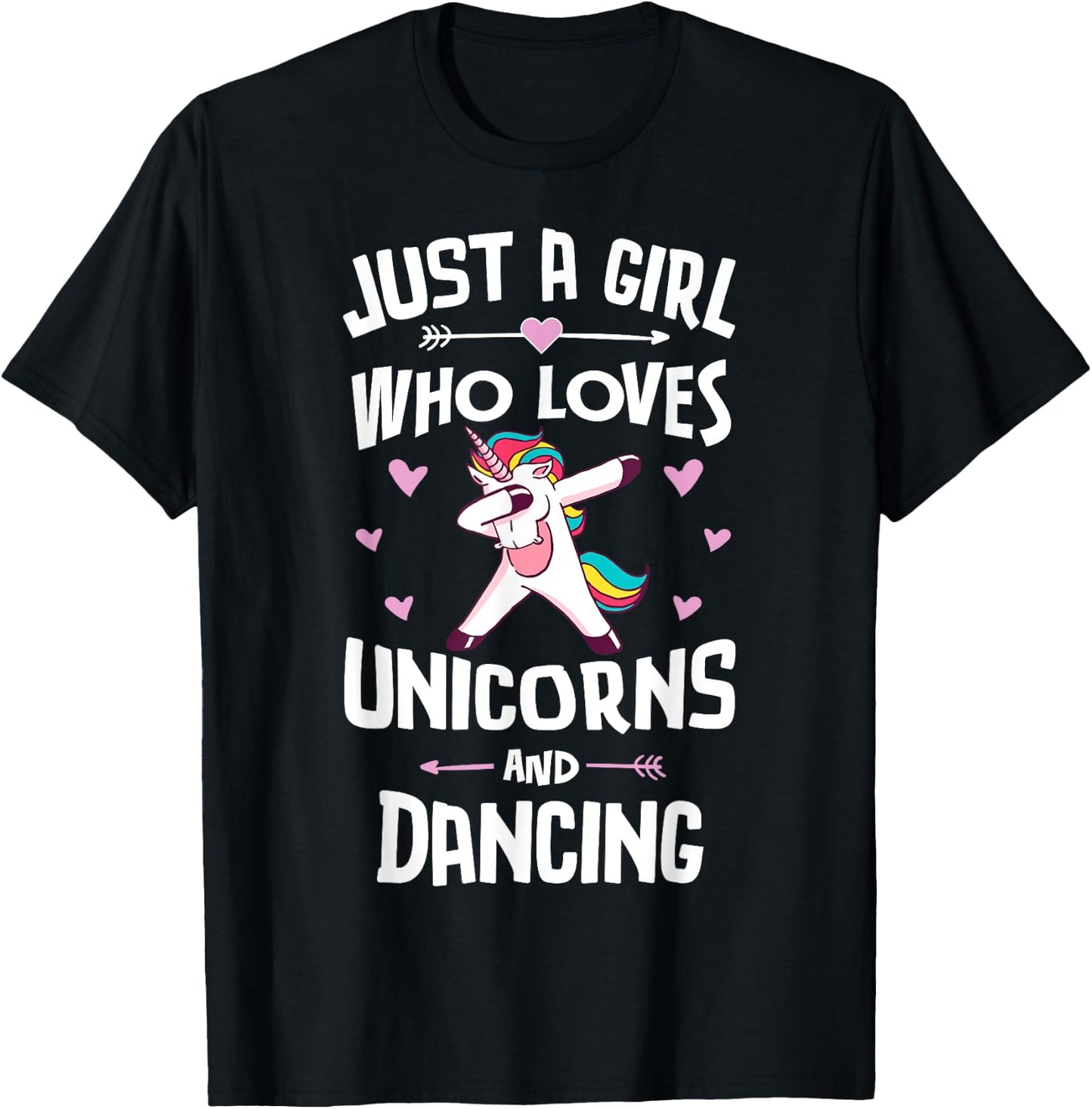 Just A Girl Who Loves Unicorns And Dancing Gift Women T-Shirt - T-Shirt | Black