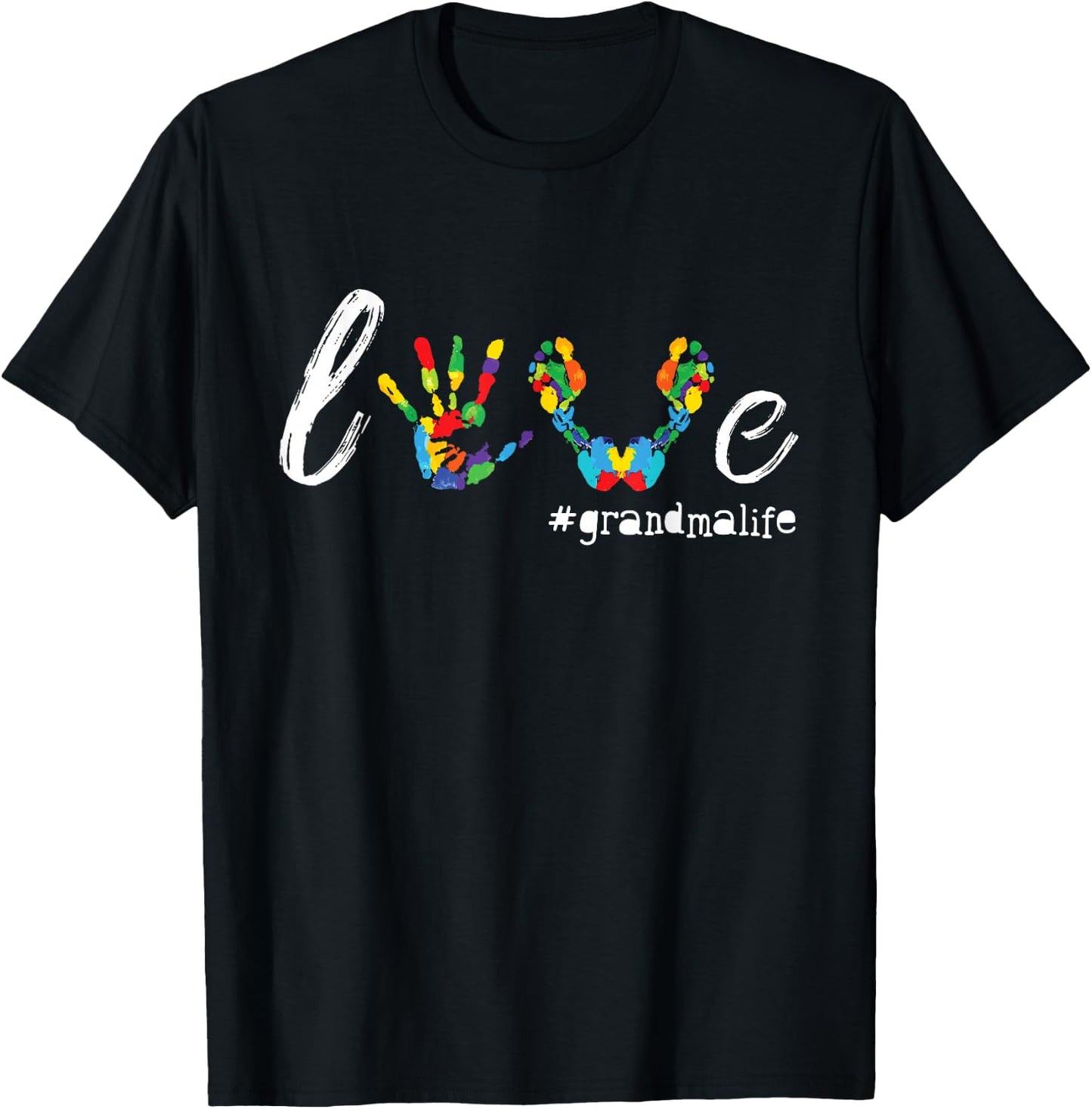 Love Grandma Life Grandmalife Mother Grandparent Shirt T-Shirt - T-Shirt | Black