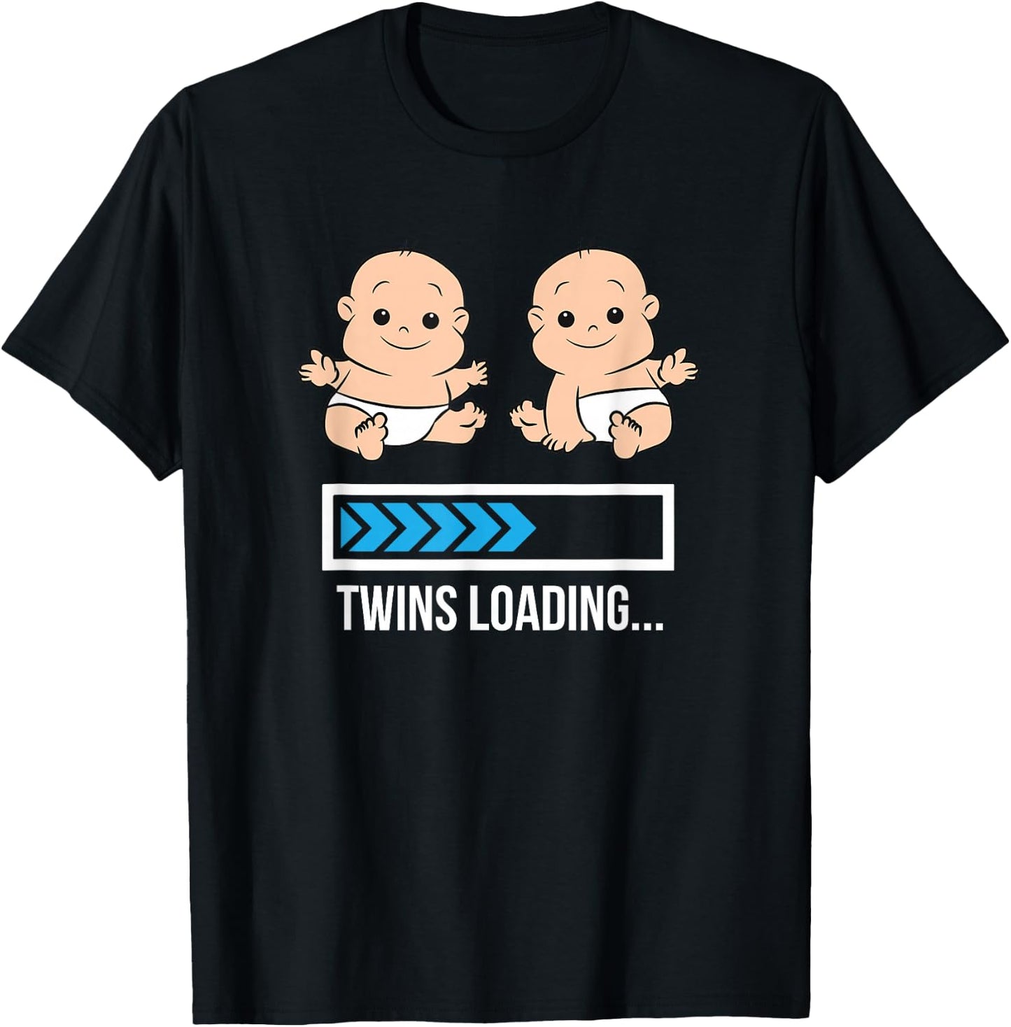 Mom Of Twin Pregnancy Twins Are Loading Pregnant With Twins T-Shirt - T-Shirt | Black