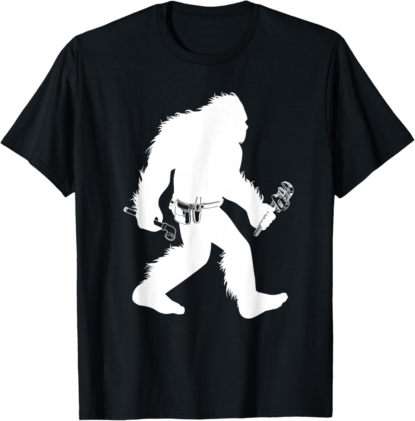 Bigfoot Pipefitter Cryptid Welder Sasquatch Steamfitter T-Shirt - T-Shirt | Black