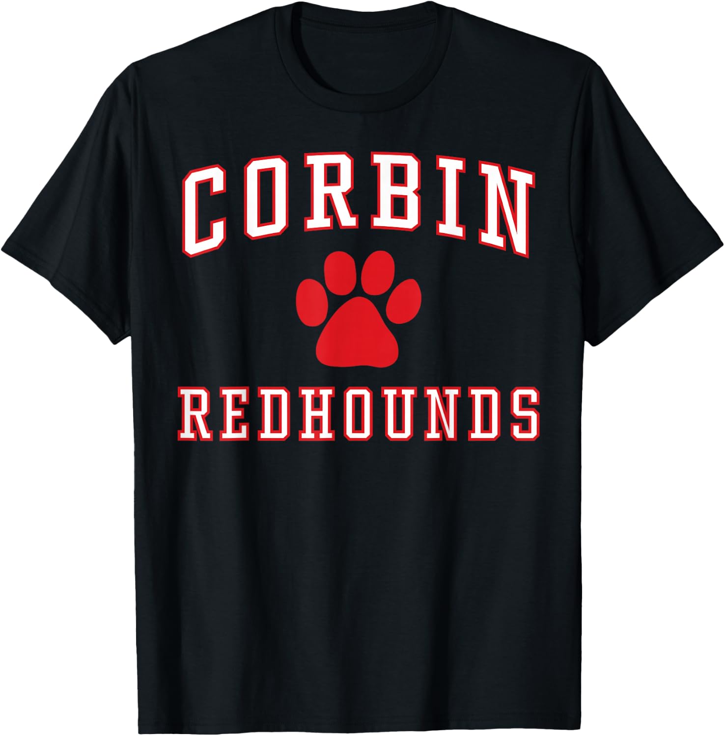 Corbin High School Redhounds C1 T-Shirt - T-Shirt | Black