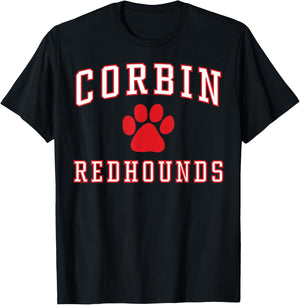 Corbin High School Redhounds C1 T-Shirt - T-Shirt | Black