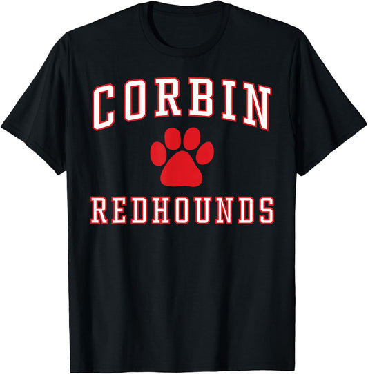 Corbin High School Redhounds C1 T-Shirt - T-Shirt | Black