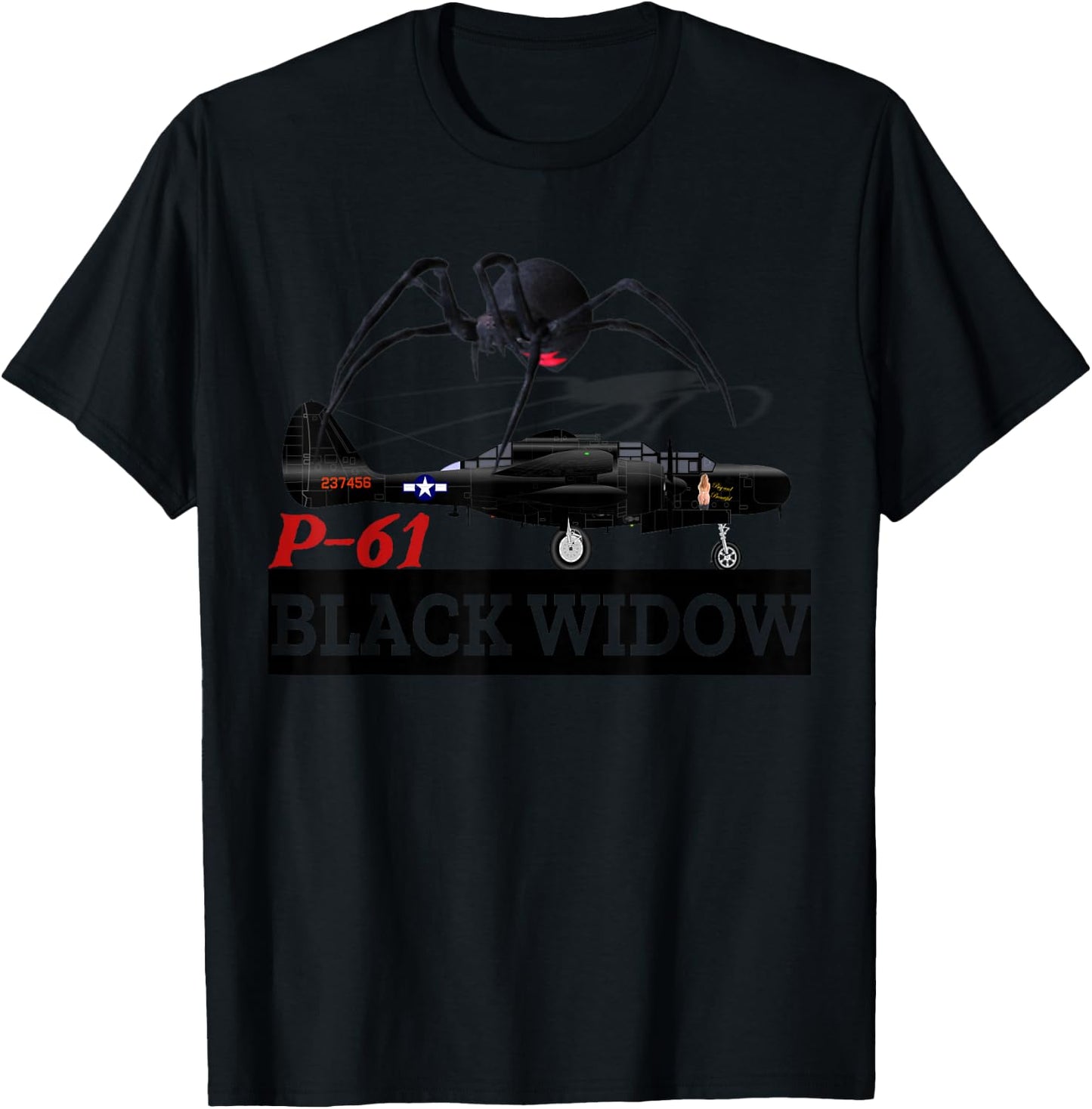 Great Aviation . P-61 Black Widow. Awesome ! T-Shirt - T-Shirt | Black