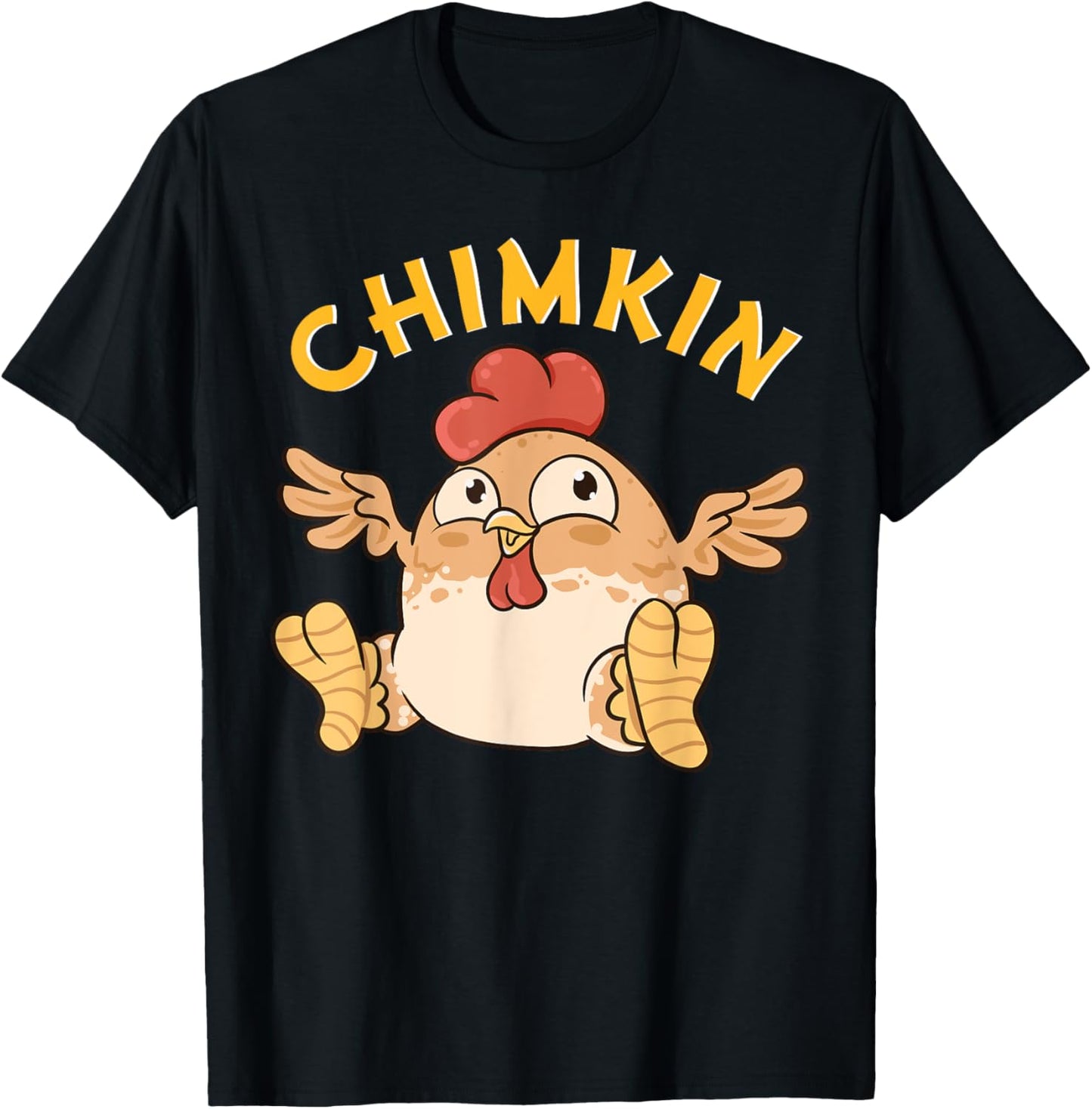 Chimkin | Funny Fat Derpy Chicken Meme Chicken Lover Farmer T-Shirt - T-Shirt | Black