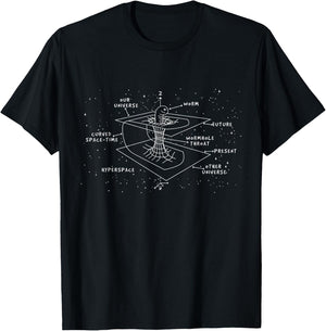 Astrophysics Gift - Time Curve Physics Worm Hole T-Shirt - T-Shirt | Black