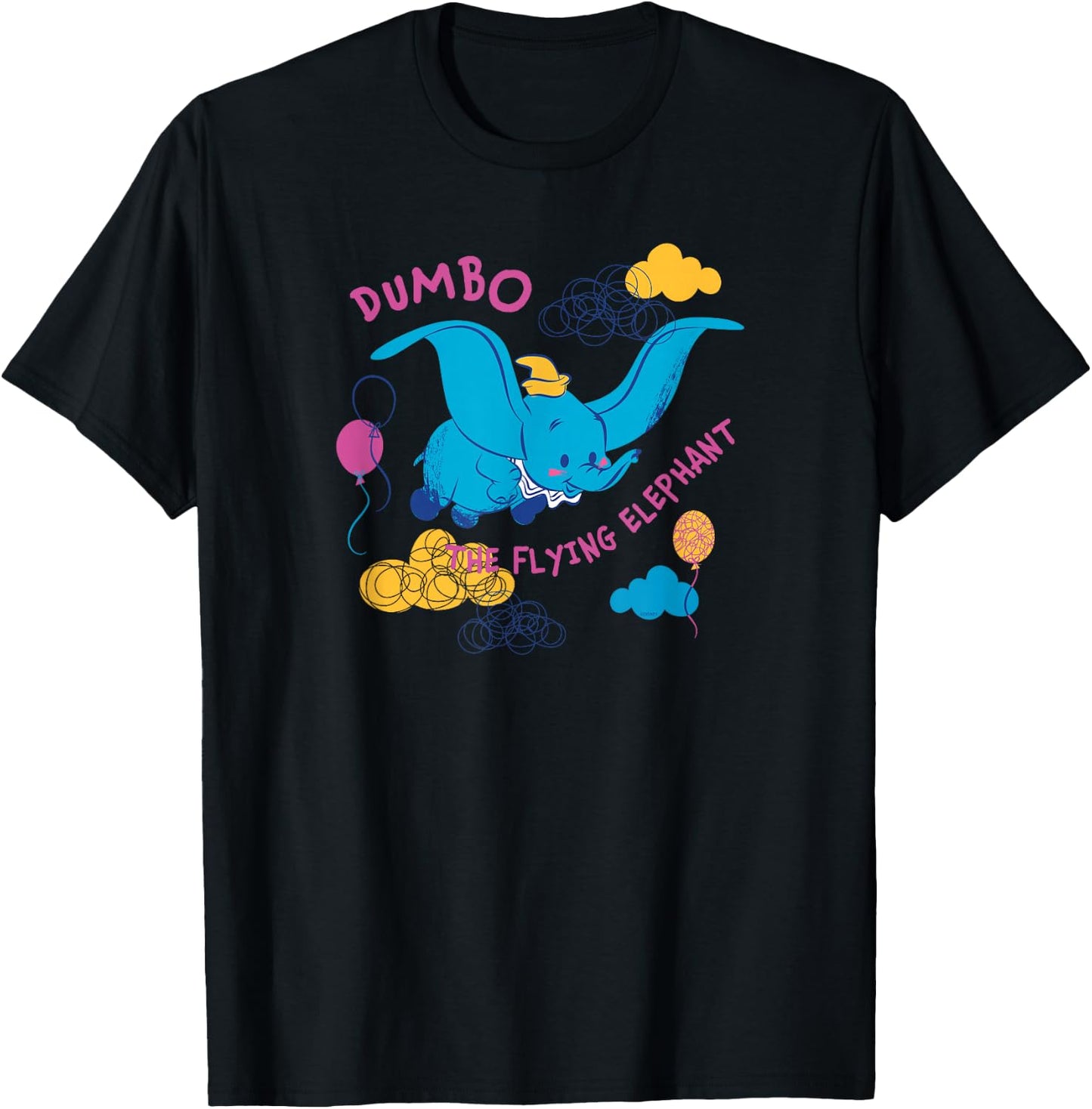 Disney Classic Dumbo the Flying Elephant T-Shirt - T-Shirt | Black