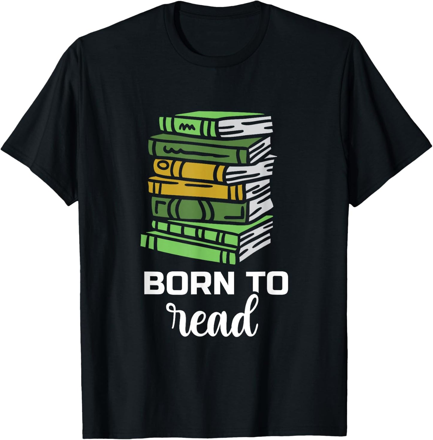 For Reading Born Book Reader Reading Books T-Shirt - T-Shirt | Black