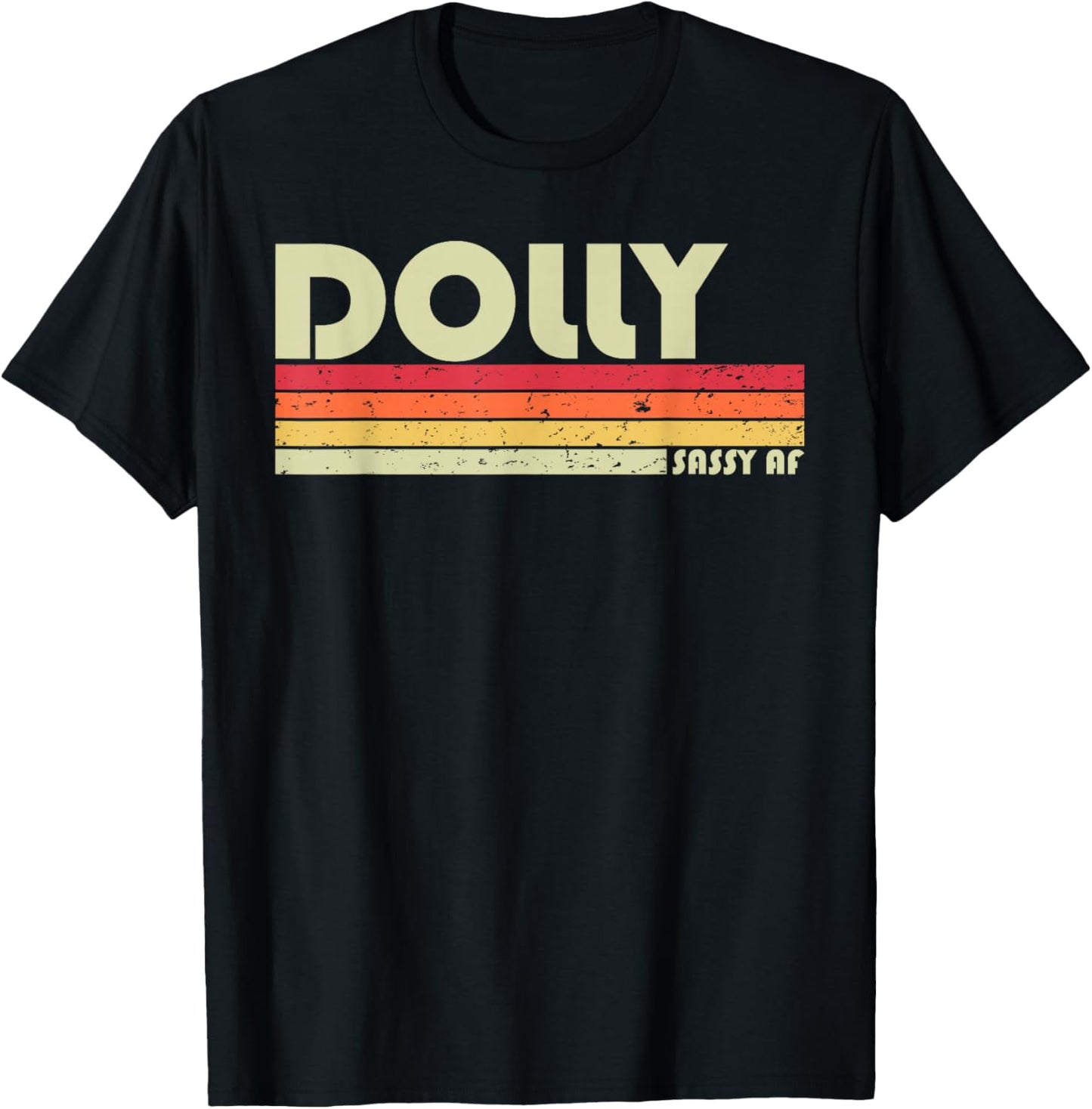 Dolly Gift Name Personalized Retro Vintage 80s 90s Birthday T-Shirt - T-Shirt | Black