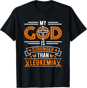 My God is Stronger Than Leukemia Survivor T-Shirt - T-Shirt | Black