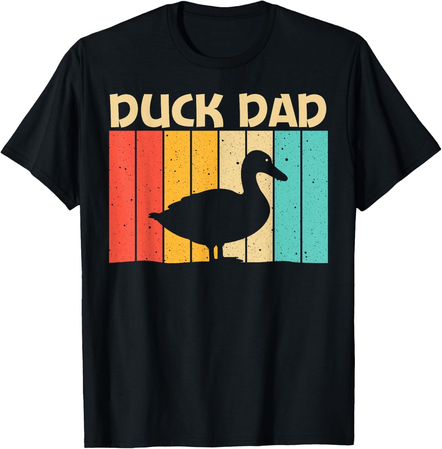 Funny Duck Design For Dad Father Duck Farmer Hunting Lovers T-Shirt - T-Shirt | Black