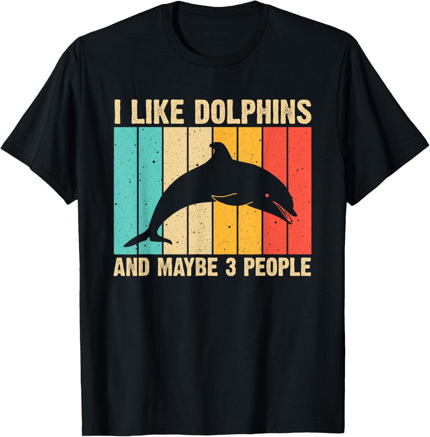 Funny Dolphin Design Women Dolphin Lover Beluga Fish T-Shirt - T-Shirt | Black