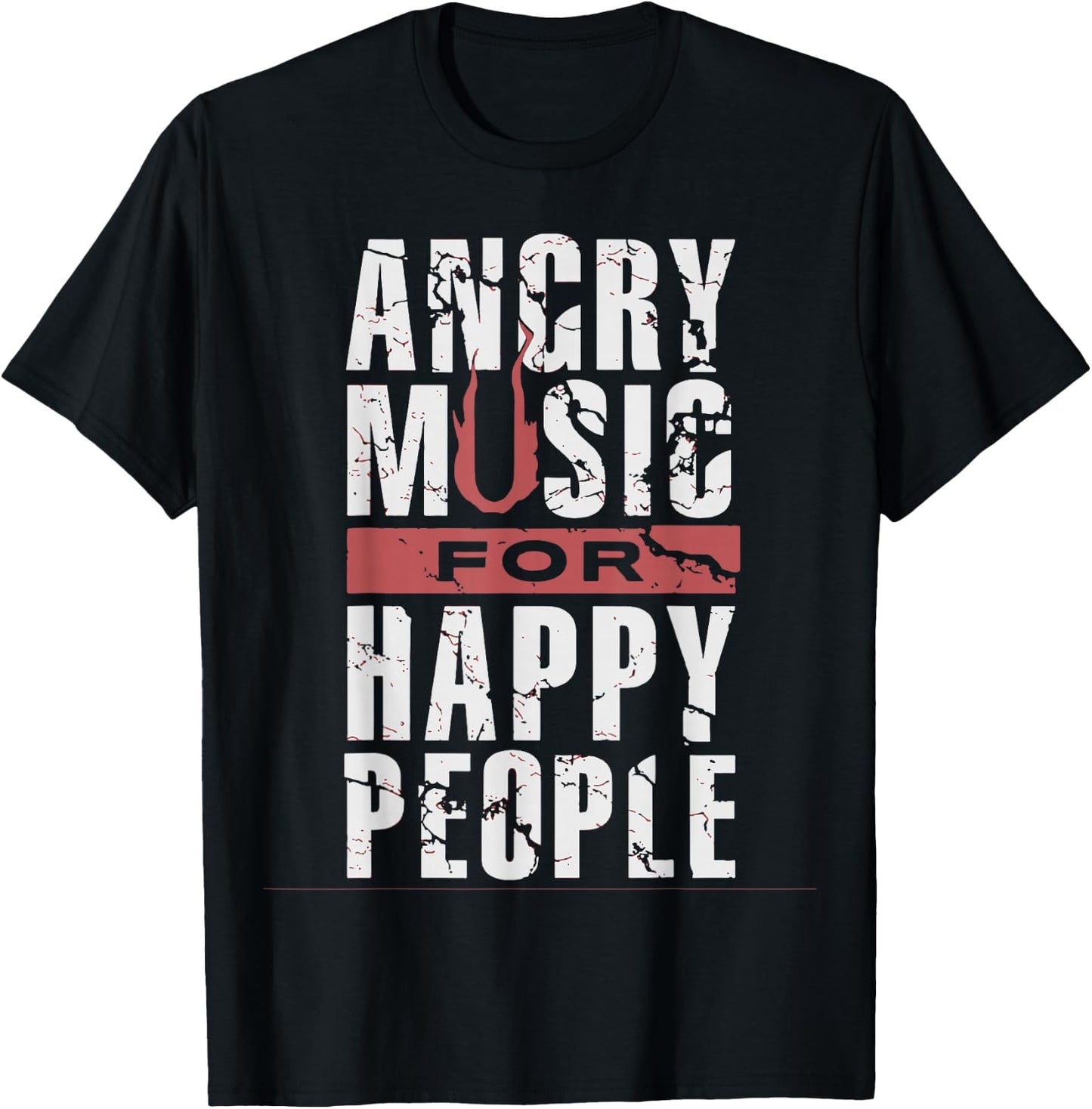 Angry Music for Happy People T-Shirt - T-Shirt | Black