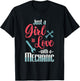 Just A Girl In Love With A Mechanic Wife Mechanical Gift T-Shirt - T-Shirt | Black