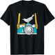 Bird on a Vintage Camera a Bird Photographer T-Shirt - T-Shirt | Black