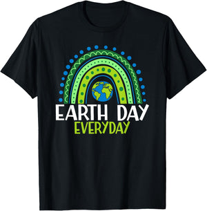 Earth Day Shirt Teacher Earth day Everyday Rainbow Earth Day T-Shirt - T-Shirt | Black