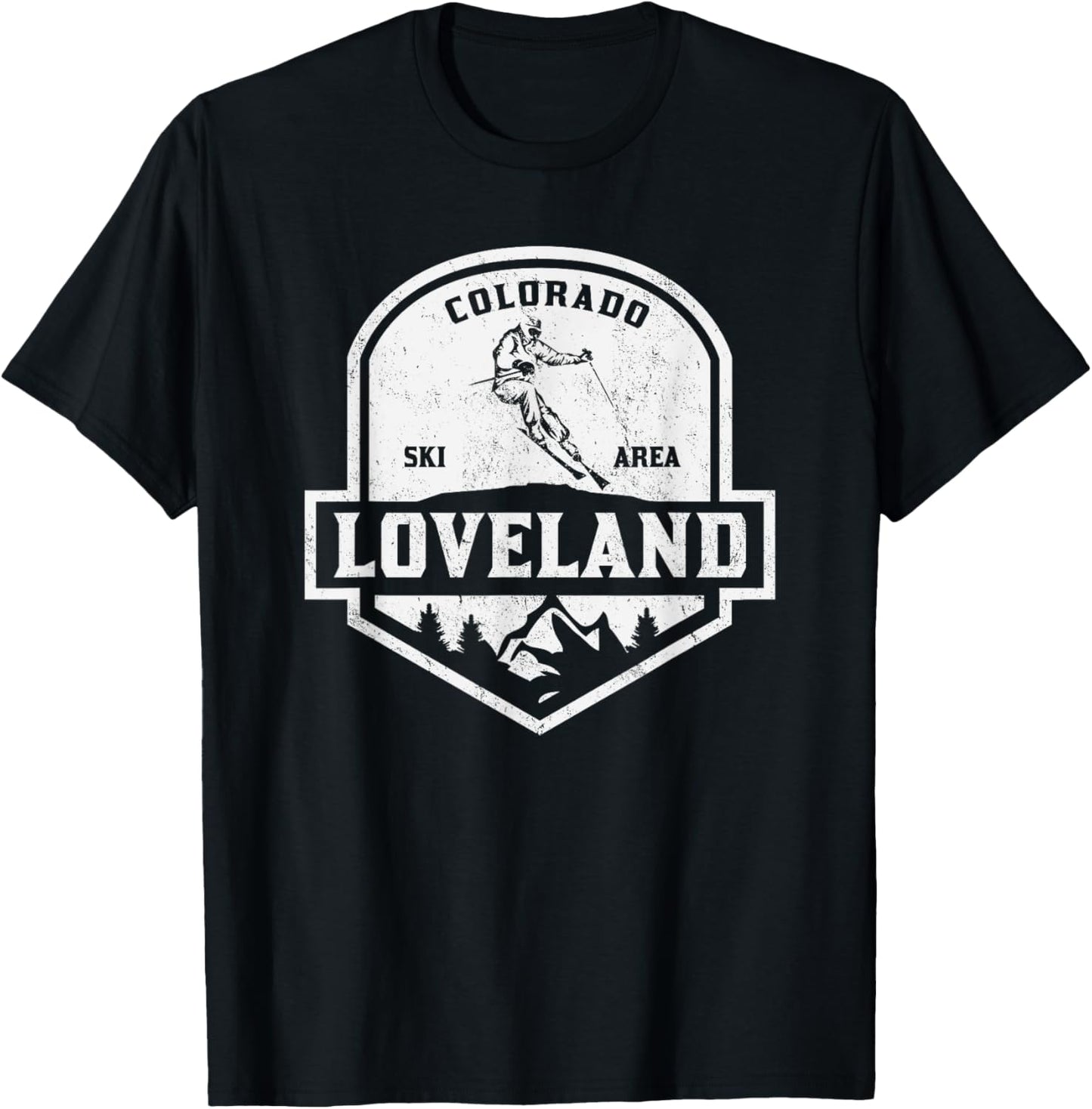 Loveland Colorado Ski Area T-Shirt - T-Shirt | Black