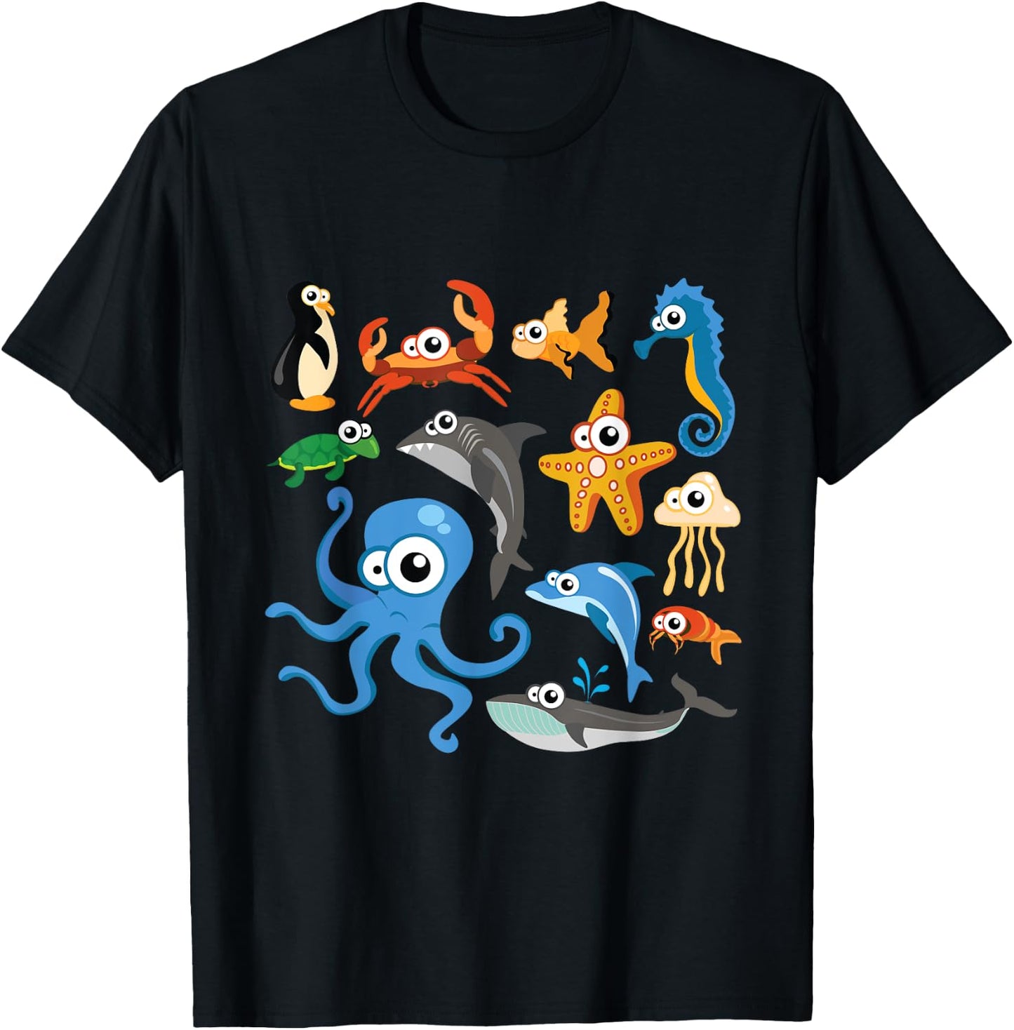 Sea animal shirt for kids, Sea animal costume , men T-Shirt - T-Shirt | Black