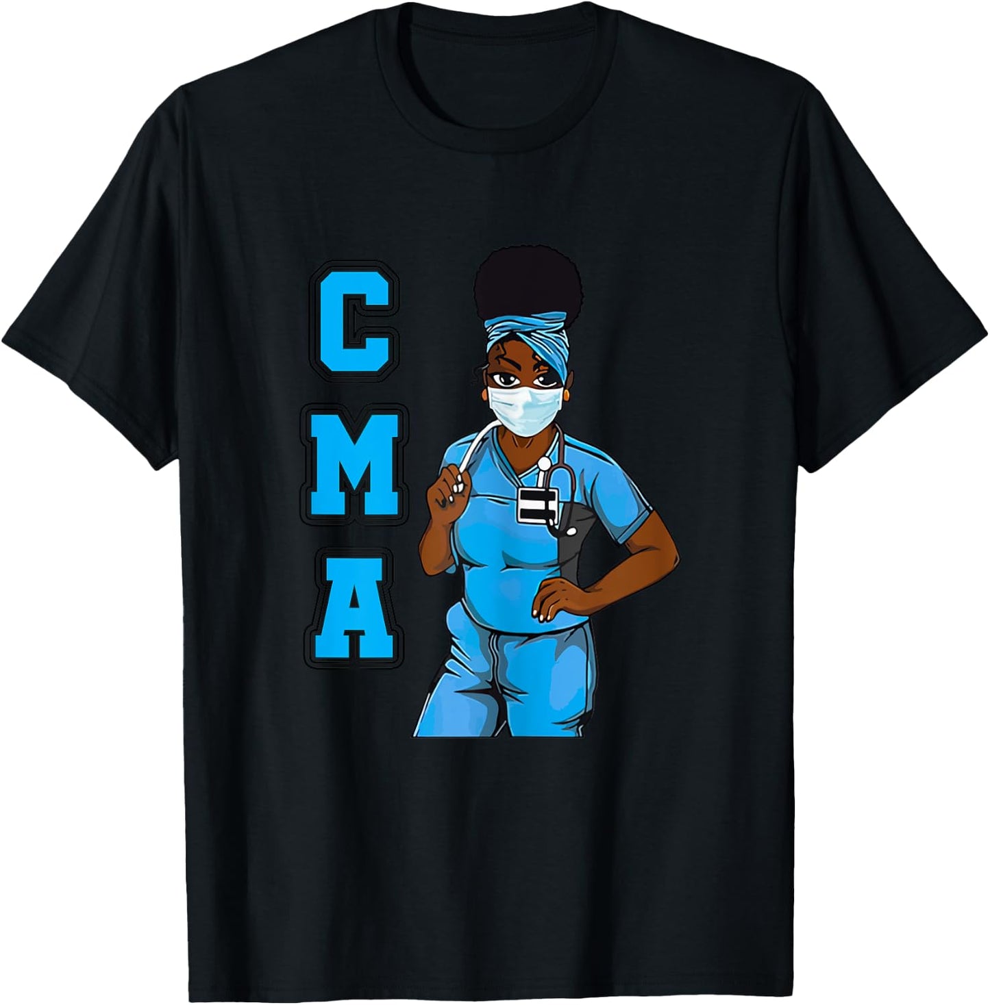Black-CMA Magic Afro Girl Pride T-Shirt - T-Shirt | Black