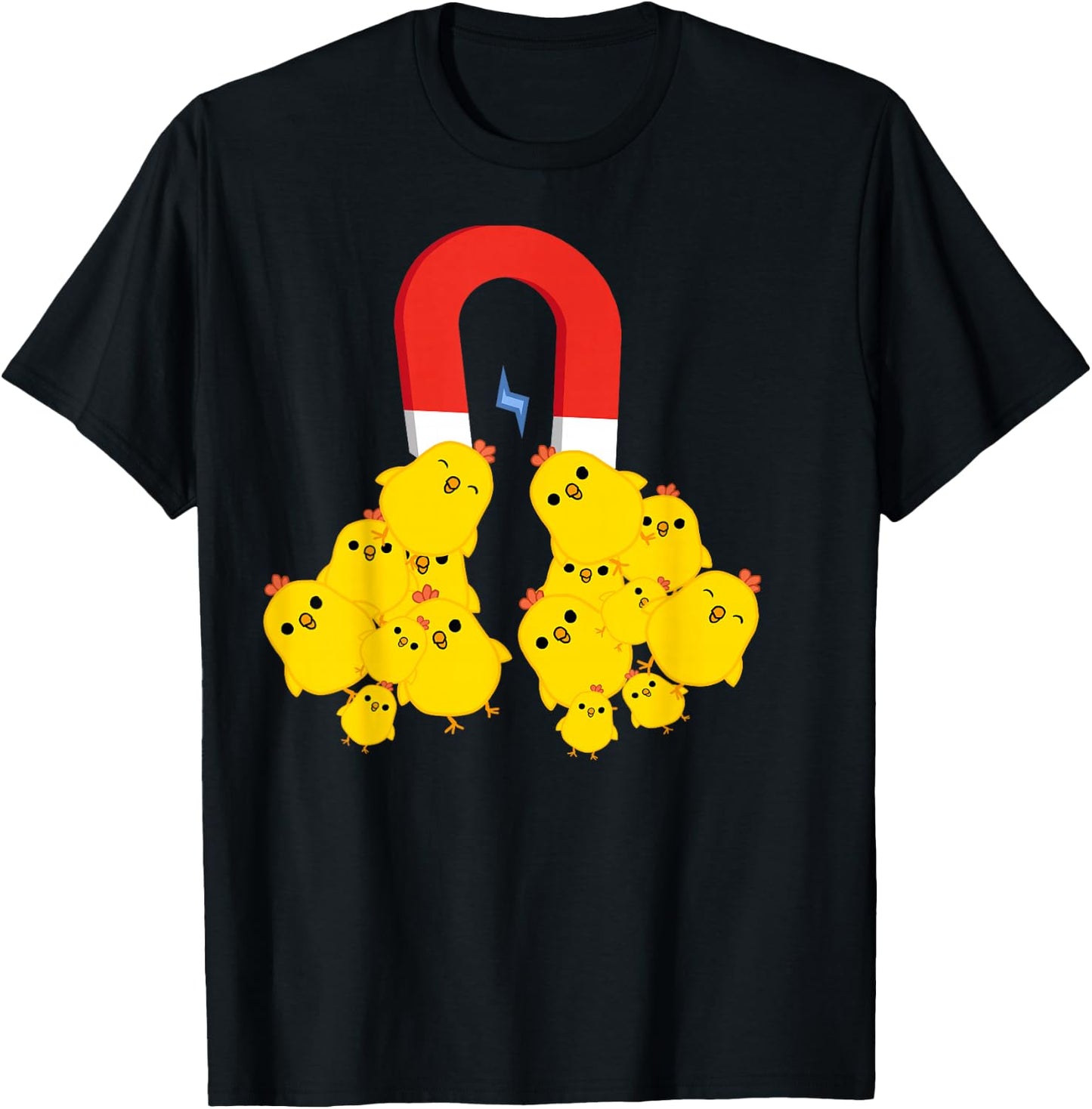 Chicks with Magnet Funny Chick Magnet T-Shirt - T-Shirt | Black