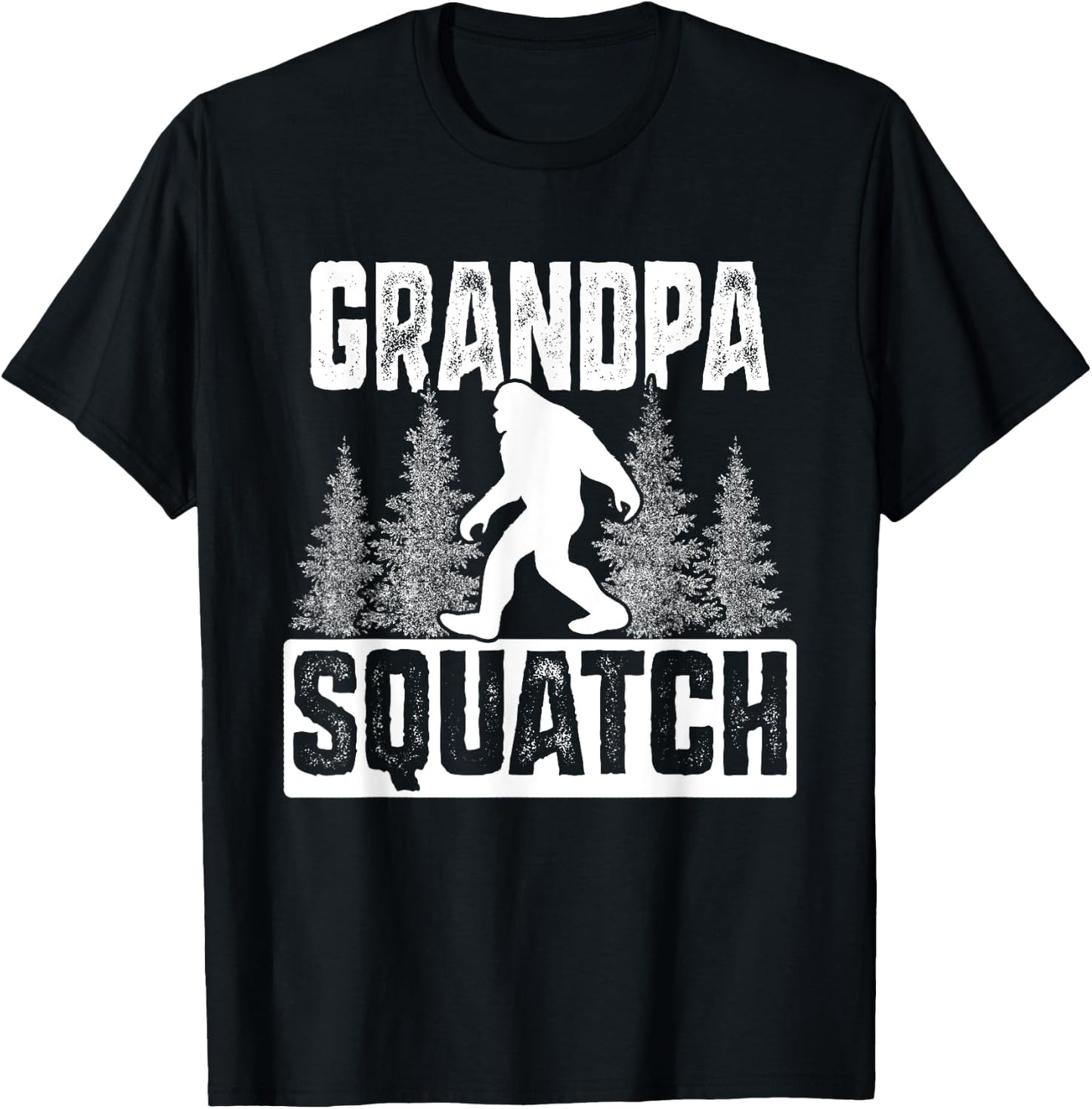 Squatchy Matching Family Bigfoot Shirts Grandpa Squatch T-Shirt - T-Shirt | Black