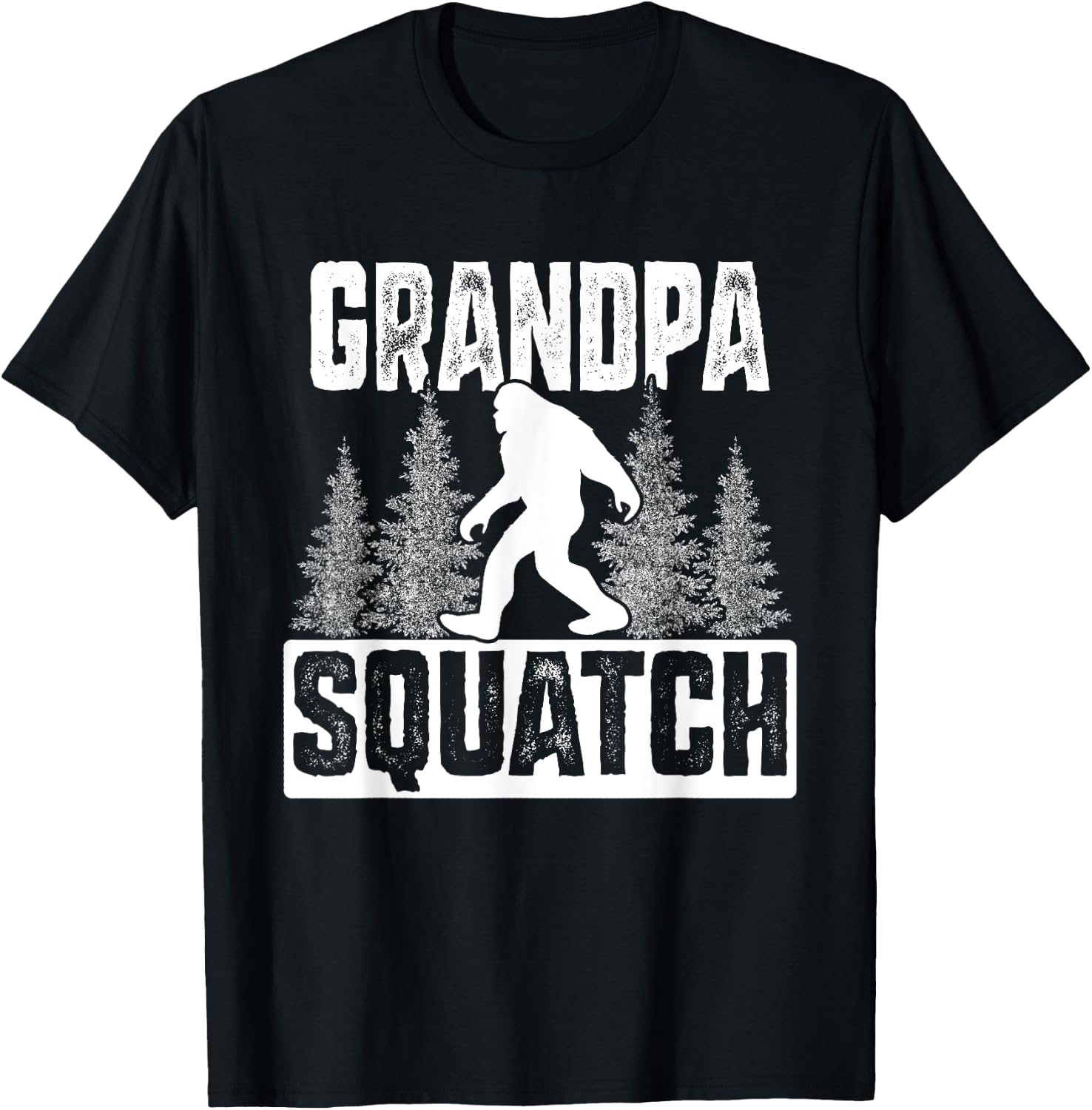 Squatchy Matching Family Bigfoot Shirts Grandpa Squatch T-Shirt - T-Shirt | Black