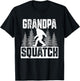 Squatchy Matching Family Bigfoot Shirts Grandpa Squatch T-Shirt - T-Shirt | Black