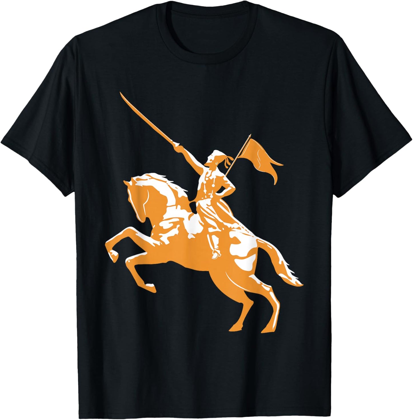 Shivaji Maharaj Statue India Sivaji Art Marathi King T-Shirt - T-Shirt | Black