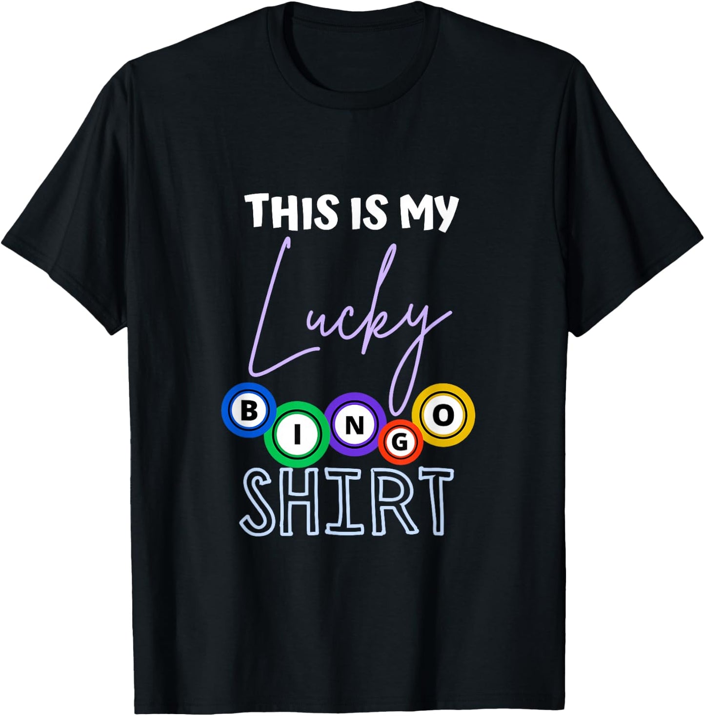 This Is My Lucky Bingo Design for gambling fun casino lovers T-Shirt - T-Shirt | Black