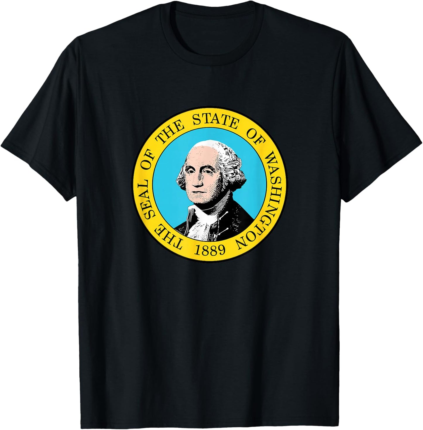 Washington State Flag T-Shirt - T-Shirt | Black