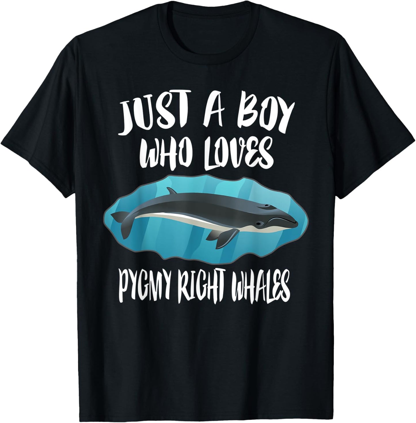 Just A Boy Who Loves Pygmy Right Whales T-Shirt - T-Shirt | Black
