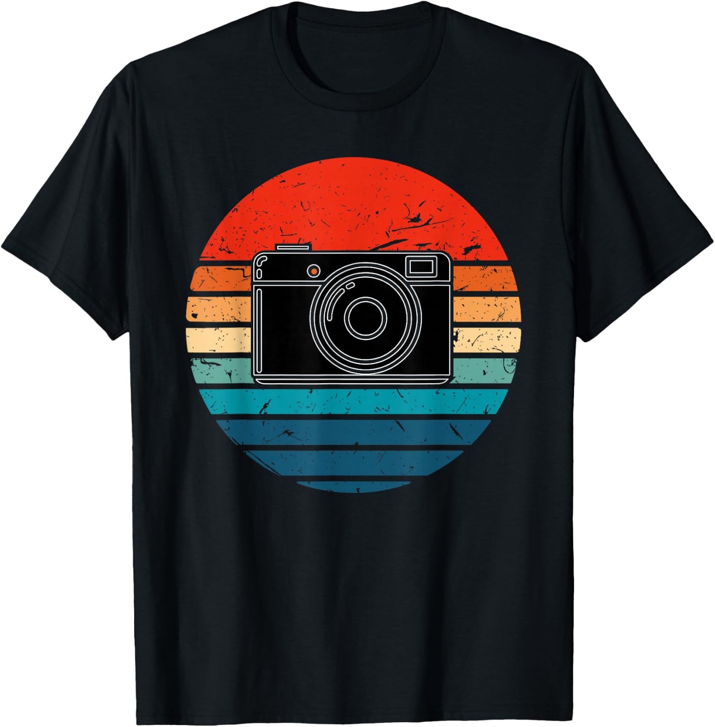 Photographer Shirt - Vintage Retro Design Camera T-Shirt - T-Shirt | Black