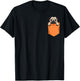 Cute Pug in Pocket Kawaii Gift Kids, Youth Graphic T-Shirt - T-Shirt | Black