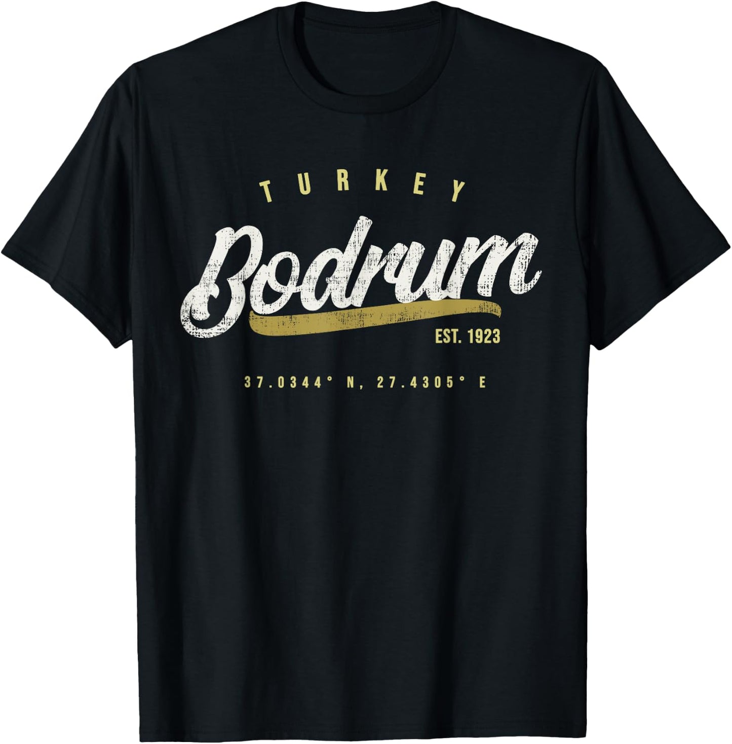Bodrum Turkey Vintage Retro T-Shirt - T-Shirt | Black