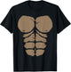 Halloween Gorilla Chest Costume Cute Monkey Muscles Abs T-Shirt - T-Shirt | Black