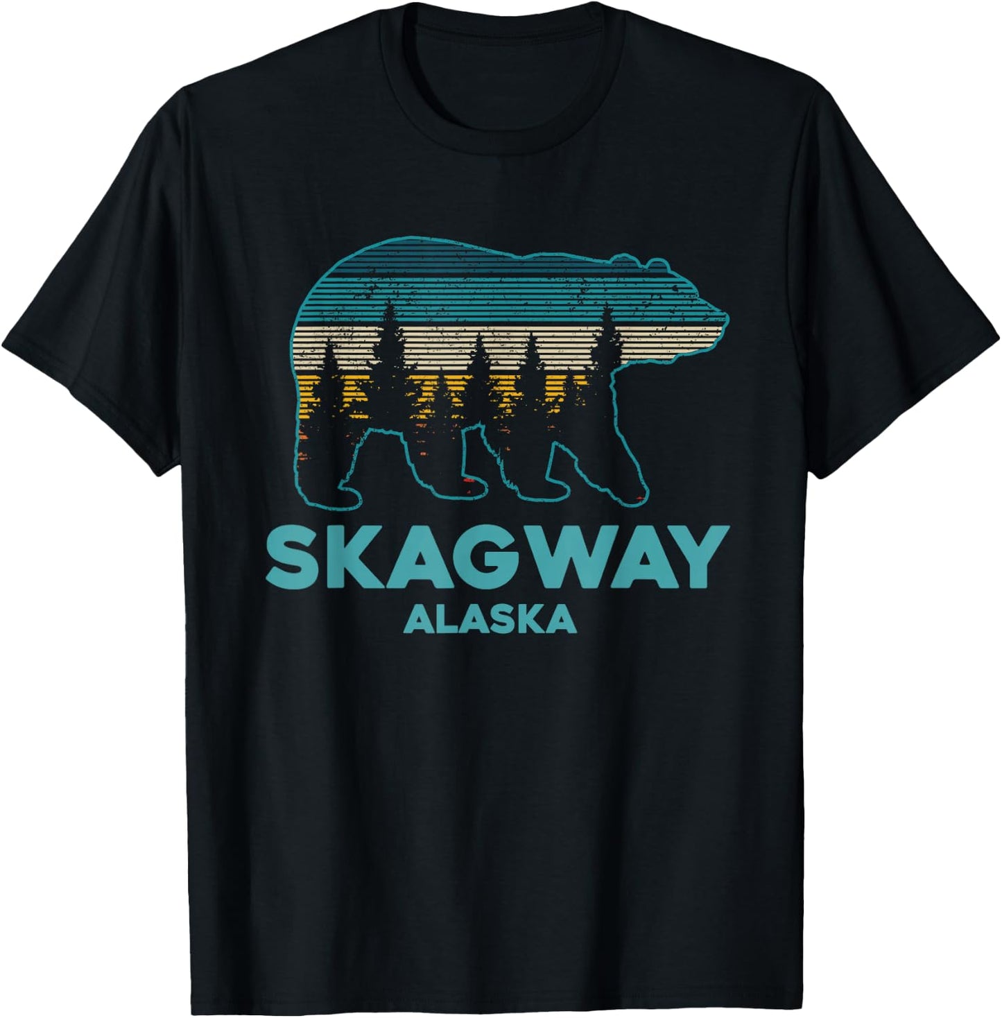 Skagway Alaska Grizzly Bear Souvenir T-Shirt - T-Shirt | Black