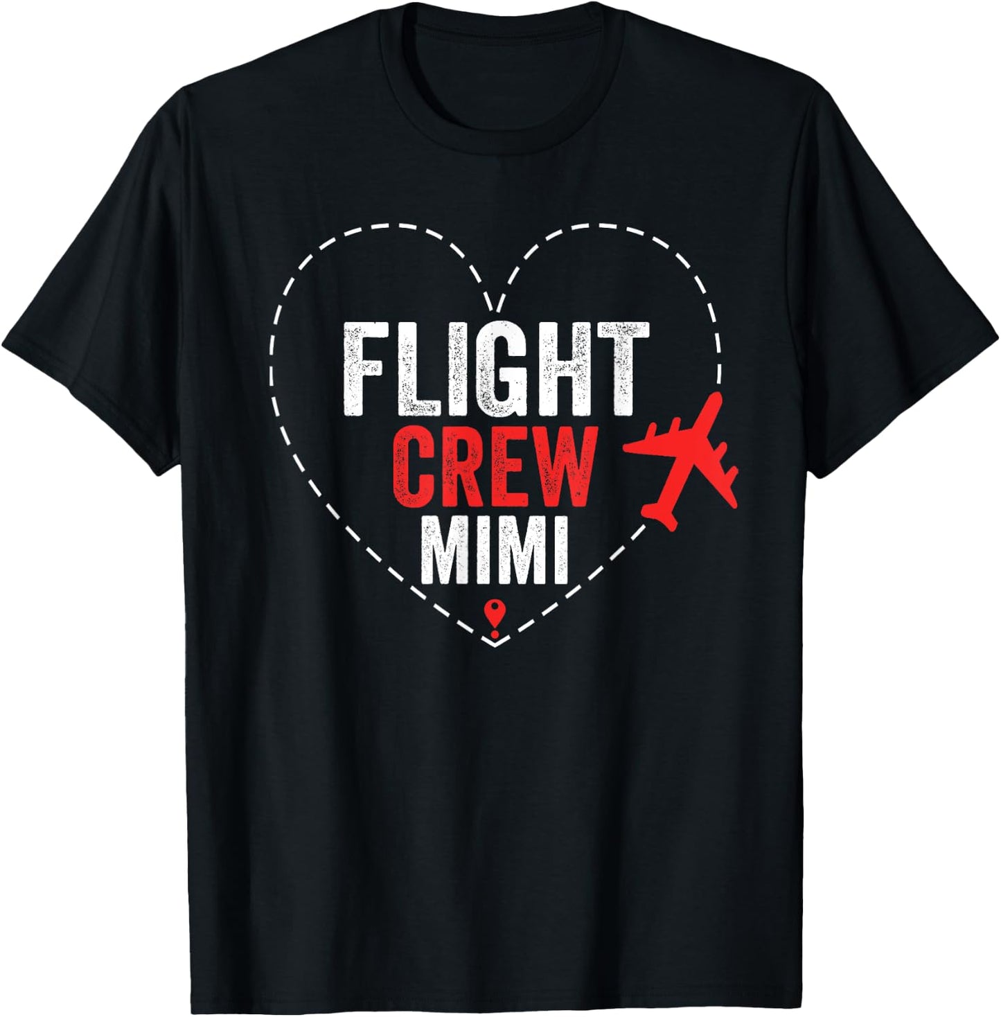 Flight Crew Mimi Airplane Family Vacation Airplane Mode On T-Shirt - T-Shirt | Black