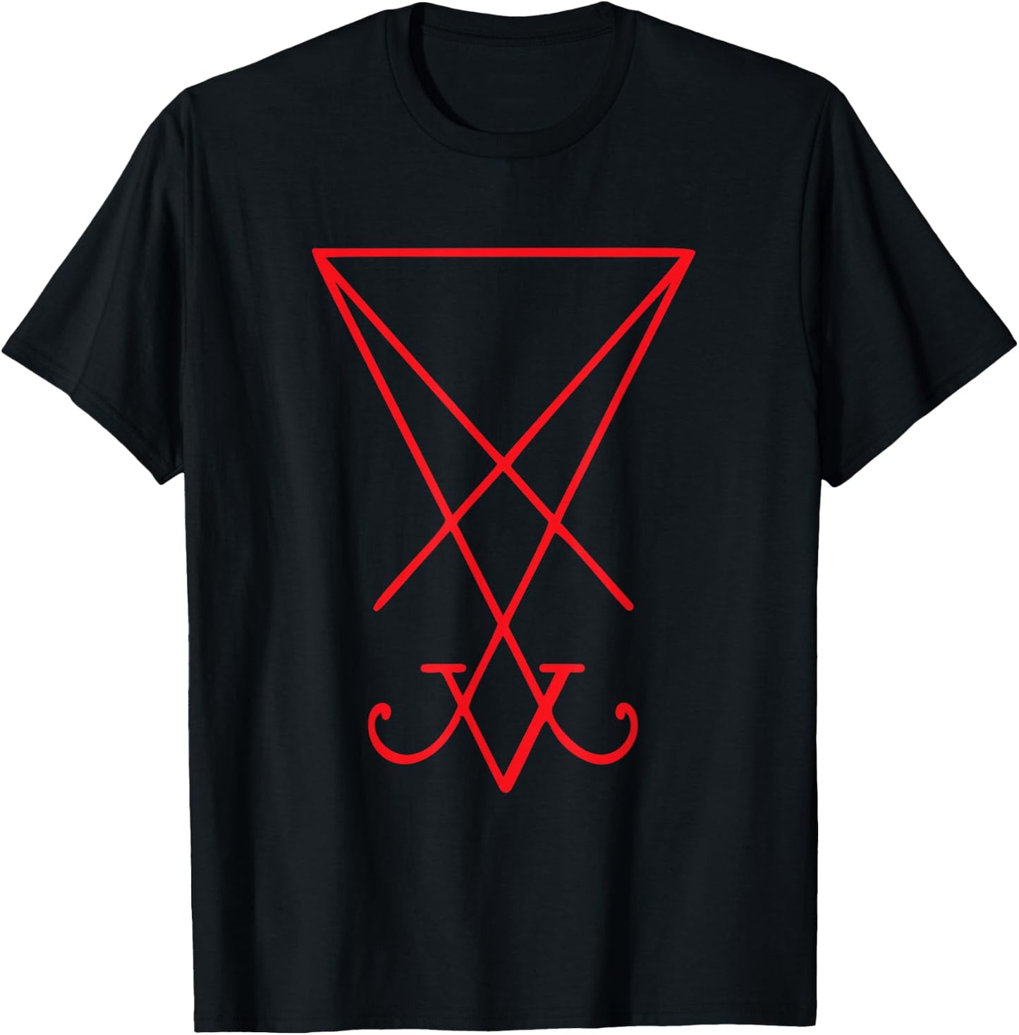 Red Sigil of Lucifer Witchcraft Magick Satan Occult Symbol T-Shirt - T-Shirt | Black