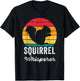 Squirrel Whisperer Vintage Squirrel Lover Men Women Kids Fun T-Shirt - T-Shirt | Black