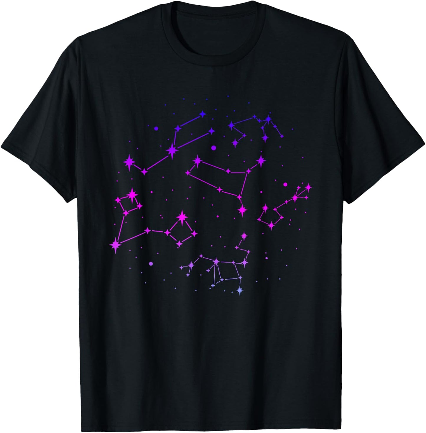 Space Universe Stars Space Constellation Astronomy T-Shirt - T-Shirt | Black