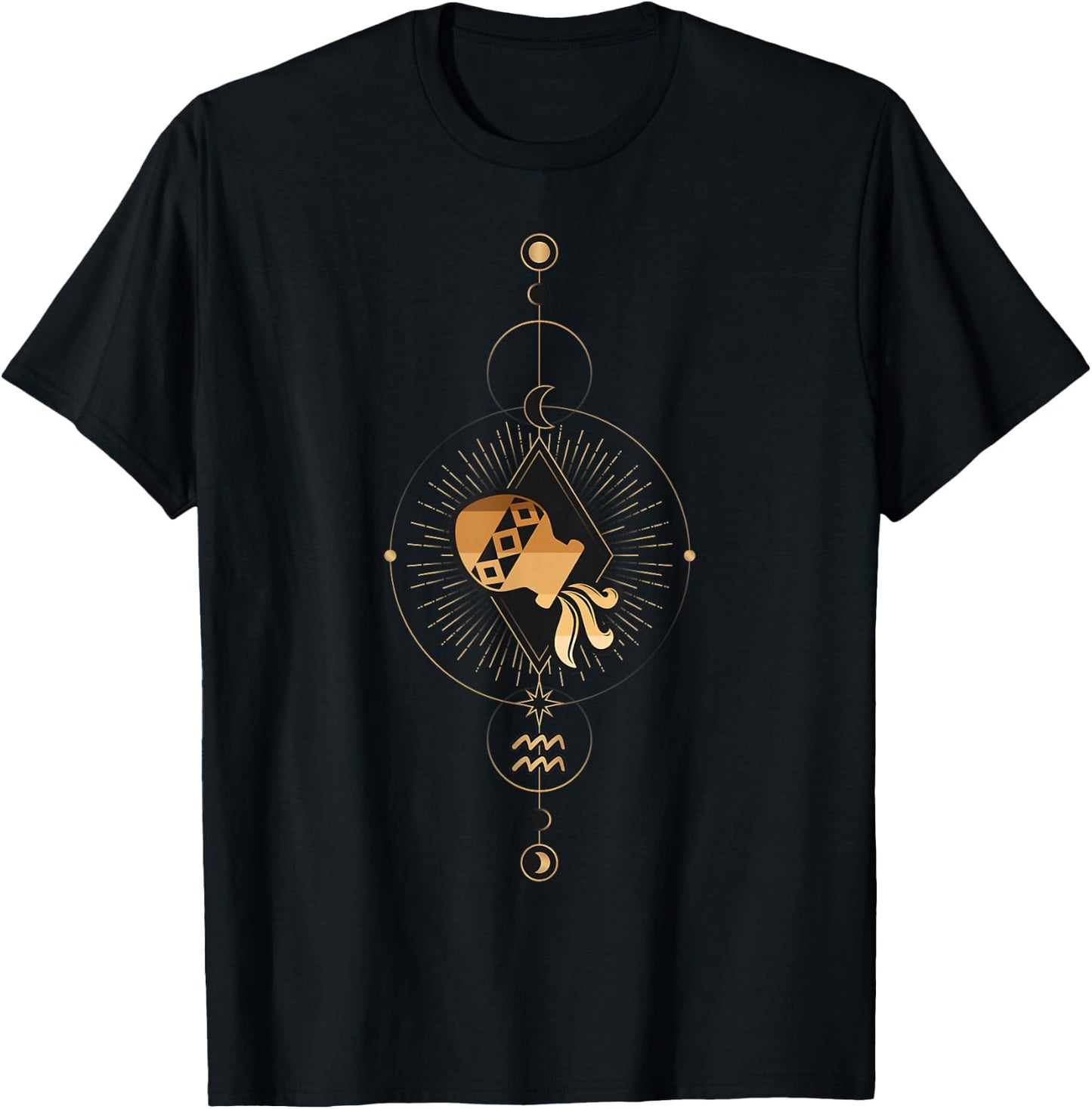 Aquarius Zodiac Sign Black History Month BLM Horoscope T-Shirt - T-Shirt | Black