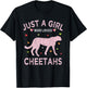 Cheetah Animal Lover Gift Just A Girl Who Loves Cheetahs T-Shirt - T-Shirt | Black