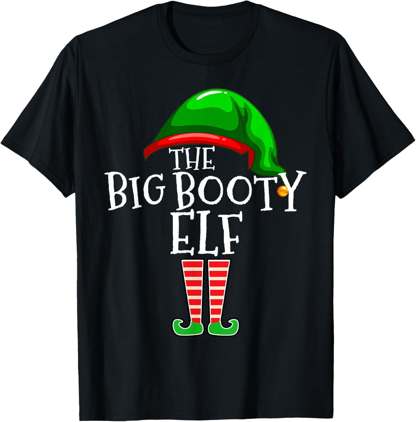 The Booty Elf Family Matching Group Christmas Gift Funny T-Shirt - T-Shirt | Black