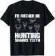 Shark Teeth Hunter Shark Tooth Hunting Fossil Hunter T-Shirt - T-Shirt | Black