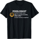 Zoologist Definition Funny Zoology Science Gift T-Shirt - T-Shirt | Black