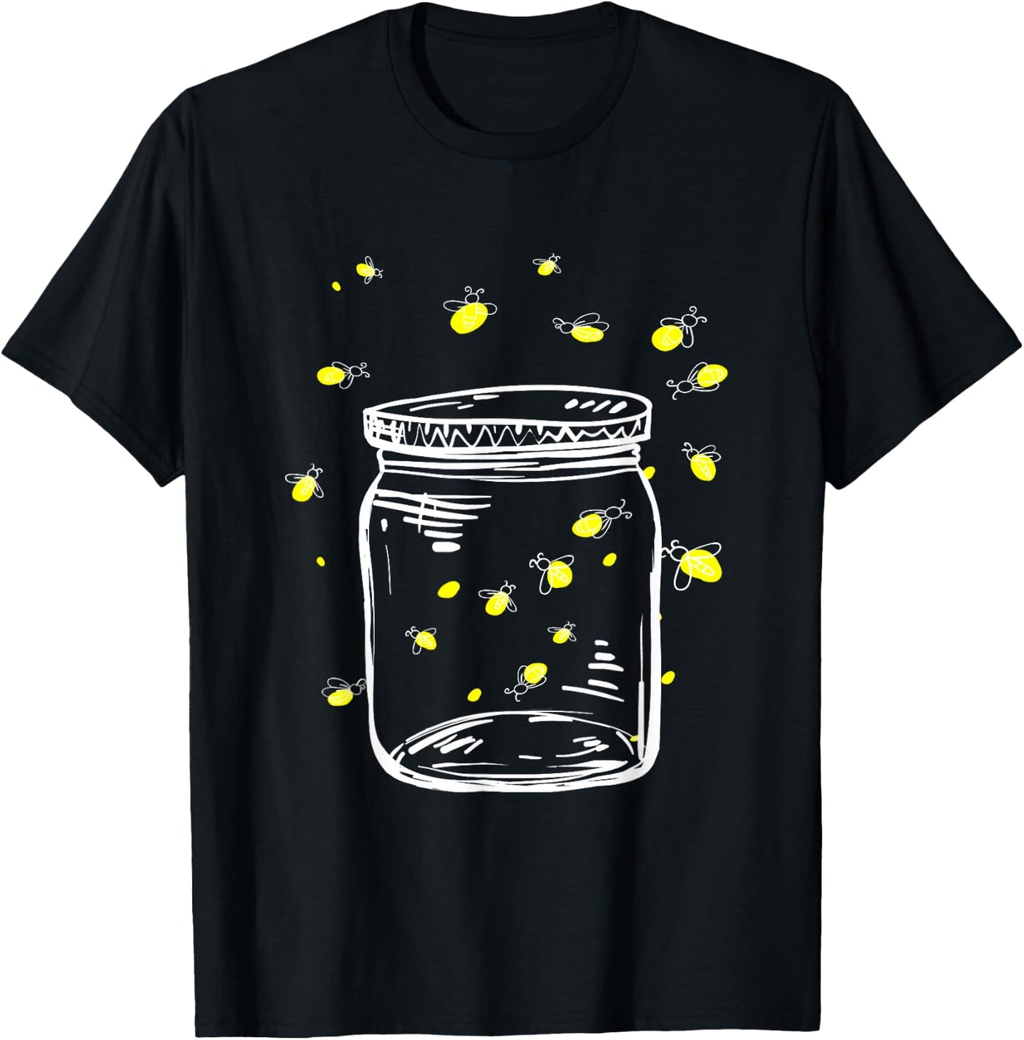 Fireflies in Glas Jar Fireflies I Firefly Insects T-Shirt - T-Shirt | Black