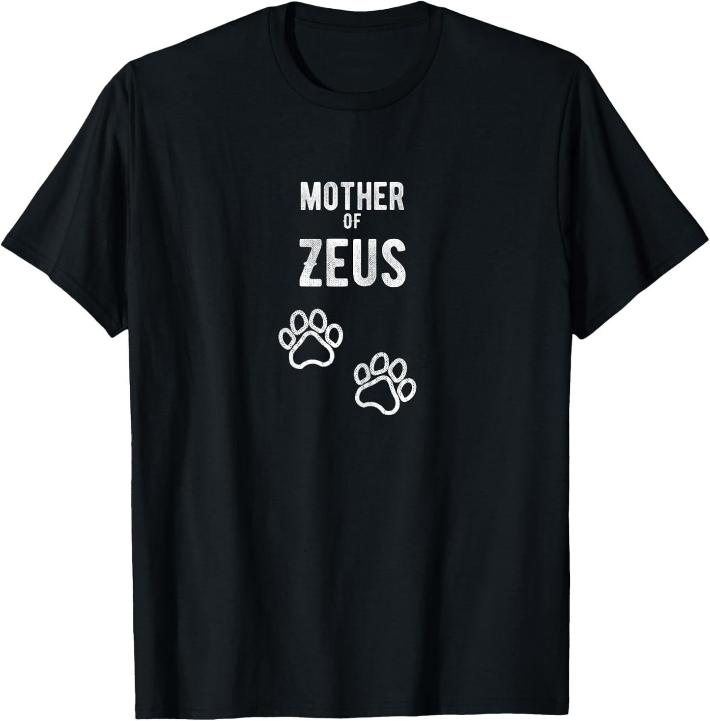 Mother of Zeus - Dog Puppy Personalised Name Graphic Women T-Shirt - T-Shirt | Black