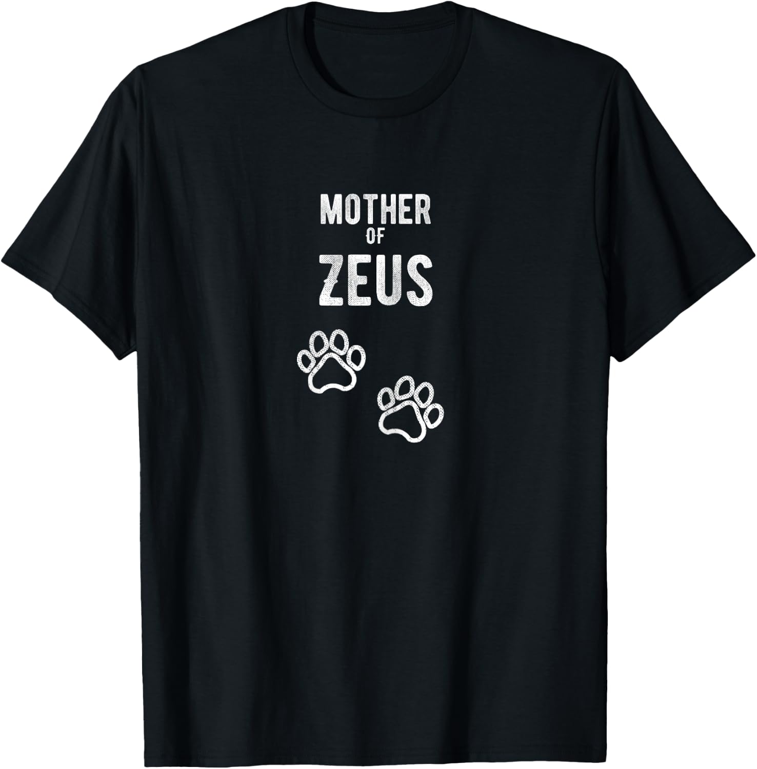 Mother of Zeus - Dog Puppy Personalised Name Graphic Women T-Shirt - T-Shirt | Black