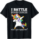 Unicorn I Battle Brain Cancer Awareness T-Shirt - T-Shirt | Black